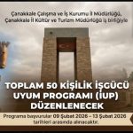Çanakkale’de Kültür ve Turizm Alanında 50 Kişiye İstihdam Fırsatı