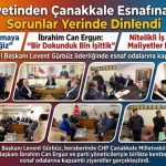 CHP Heyetinden Çanakkale Esnafına Ziyaret: Sorunlar Yerinde Dinlendi