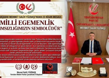 Başkan Yüzbaşı’ndan 23 Nisan Mesajı: “Milli Egemenlik Bağımsızlığımızın Sembolüdür”