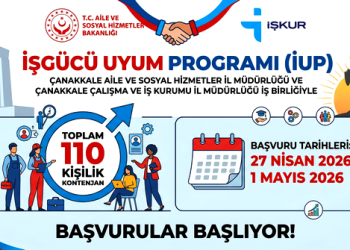 Çanakkale’de İŞKUR ve Aile Sosyal Hizmetler’den 110 Kişilik İstihdam Fırsatı: İUP Başvuruları Başladı