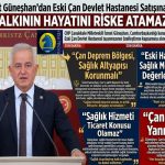 CHP’Lİ İSMET GÜNEŞHAN: “ÇAN HALKININ HAYATINI RİSKE ATAMAZSINIZ!”