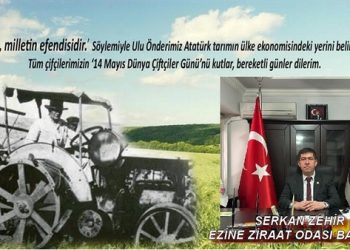 BAŞKAN SERKAN ZEHİR’İN 14 MAYIS DÜNYA ÇİFTÇİLER GÜNÜ MESAJI