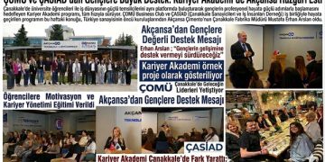 ÇOMÜ ve ÇASİAD’dan Gençlere Büyük Destek: Kariyer Akademi’de Akçansa Rüzgarı Esti