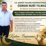BAŞKAN YILMAZ’DAN KURBAN BAYRAMI MESAJI ; ” MİLLİ VE MANEVİ DEĞERLERİMİZ ETRAFINDA KENETLENEREK KARDEŞLİĞİMİZİ BAYRAMDA DAHA DA GÜÇLENDİRECEĞİZ”
