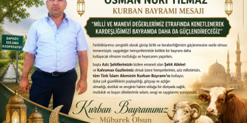 BAŞKAN YILMAZ’DAN KURBAN BAYRAMI MESAJI ; ” MİLLİ VE MANEVİ DEĞERLERİMİZ ETRAFINDA KENETLENEREK KARDEŞLİĞİMİZİ BAYRAMDA DAHA DA GÜÇLENDİRECEĞİZ”