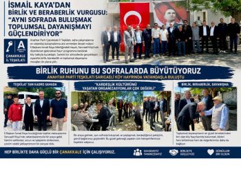 İsmail Kaya’dan Birlik ve Beraberlik Vurgusu: “Aynı Sofrada Buluşmak Toplumsal Dayanışmayı Güçlendiriyor””