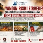 Yangın Riski Zirvede! Çanakkale Valiliği’nden Yangın Alarmı: “KÜÇÜK BİR KIVILCIM GELECEĞİMİZİ YAKABİLİR”
