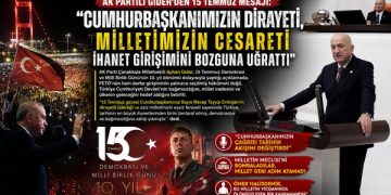 AK PARTİLİ GİDER’DEN 15 TEMMUZ MESAJI: “CUMHURBAŞKANIMIZIN DİRAYETİ, MİLLETİMİZİN CESARETİ İHANET GİRİŞİMİNİ BOZGUNA UĞRATTI”