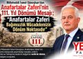Milletvekili İsmet Güneşhan’dan Anafartalar Zaferi’nin 111. Yıl Dönümü Mesajı ;; “Anafartalar Zaferi Bağımsızlık Mücadelemizin Dönüm Noktasıdır”